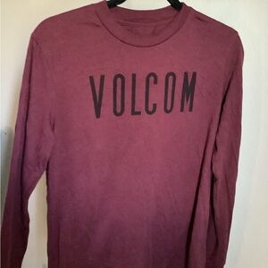 Burgundy volcom long sleeve